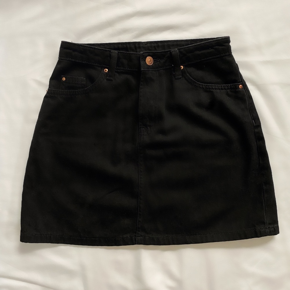H&M Black Jean Skirt